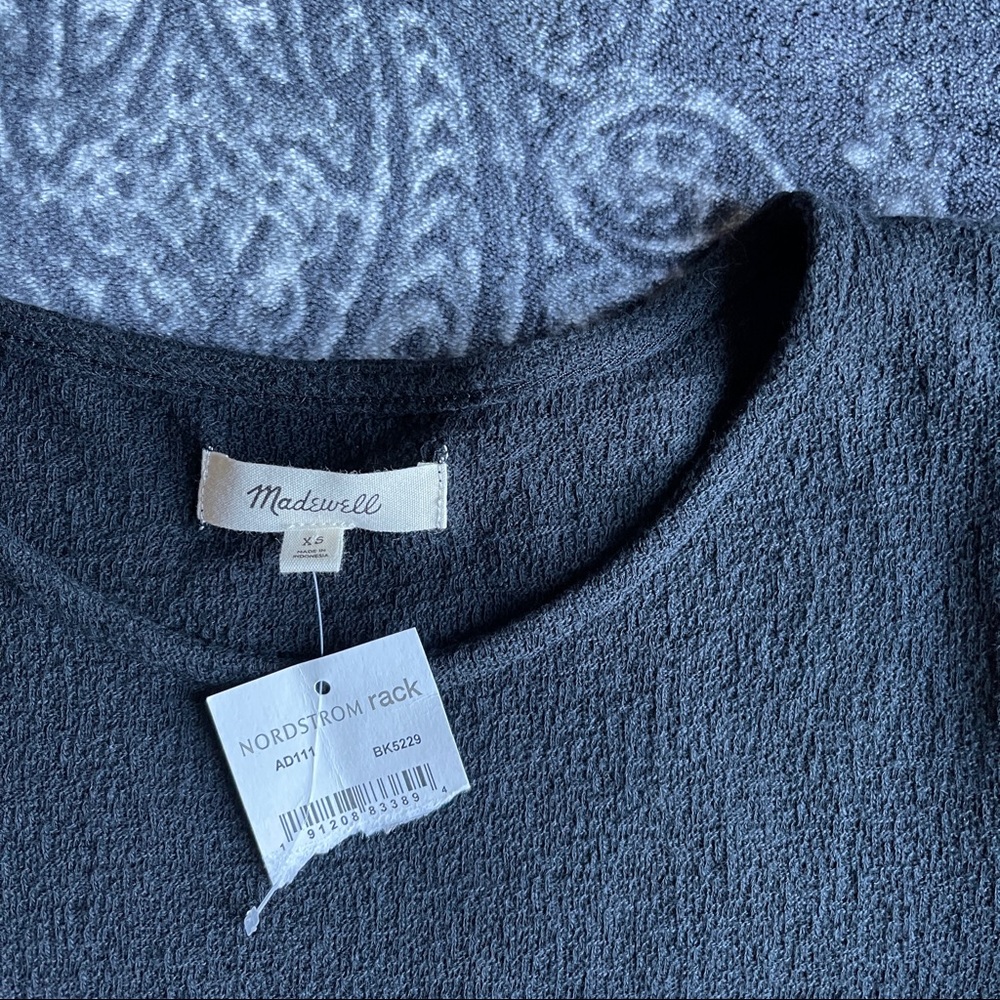 Madewell Textured Eyelet Mix Ruffle-Sleeve Top XS - Picture 4 of 9